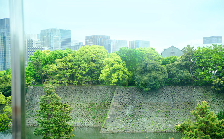 東京国立近代美術館4階「眺めのよい部屋」からの景色。